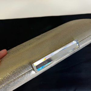 NWT Gold Metallic Box Clutch NORDSTROM Brand